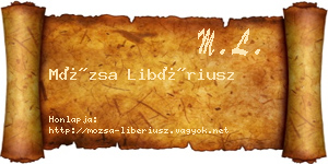 Mózsa Libériusz névjegykártya